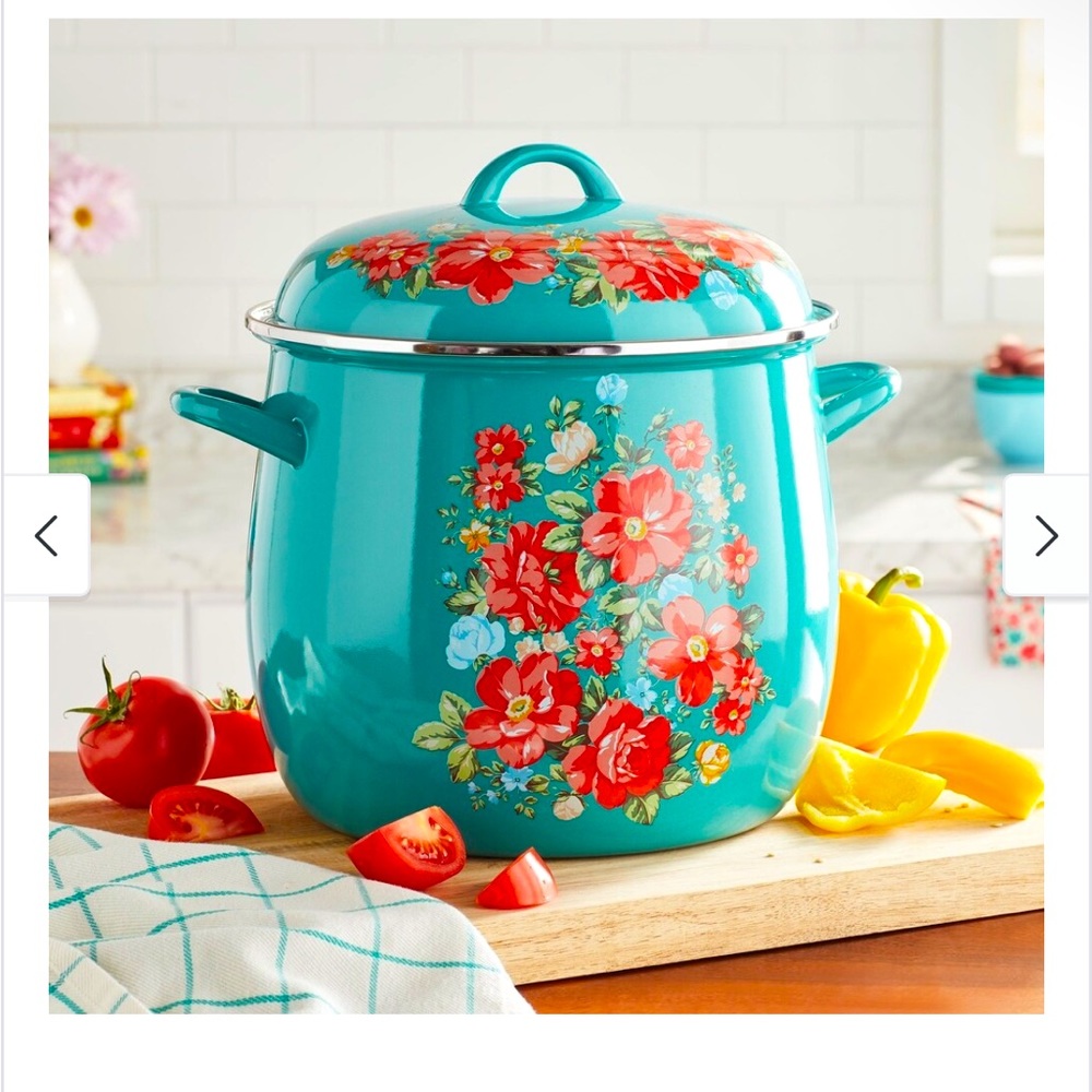 Pioneer women
12-Quart Stock Pot-Breezy Blossom design